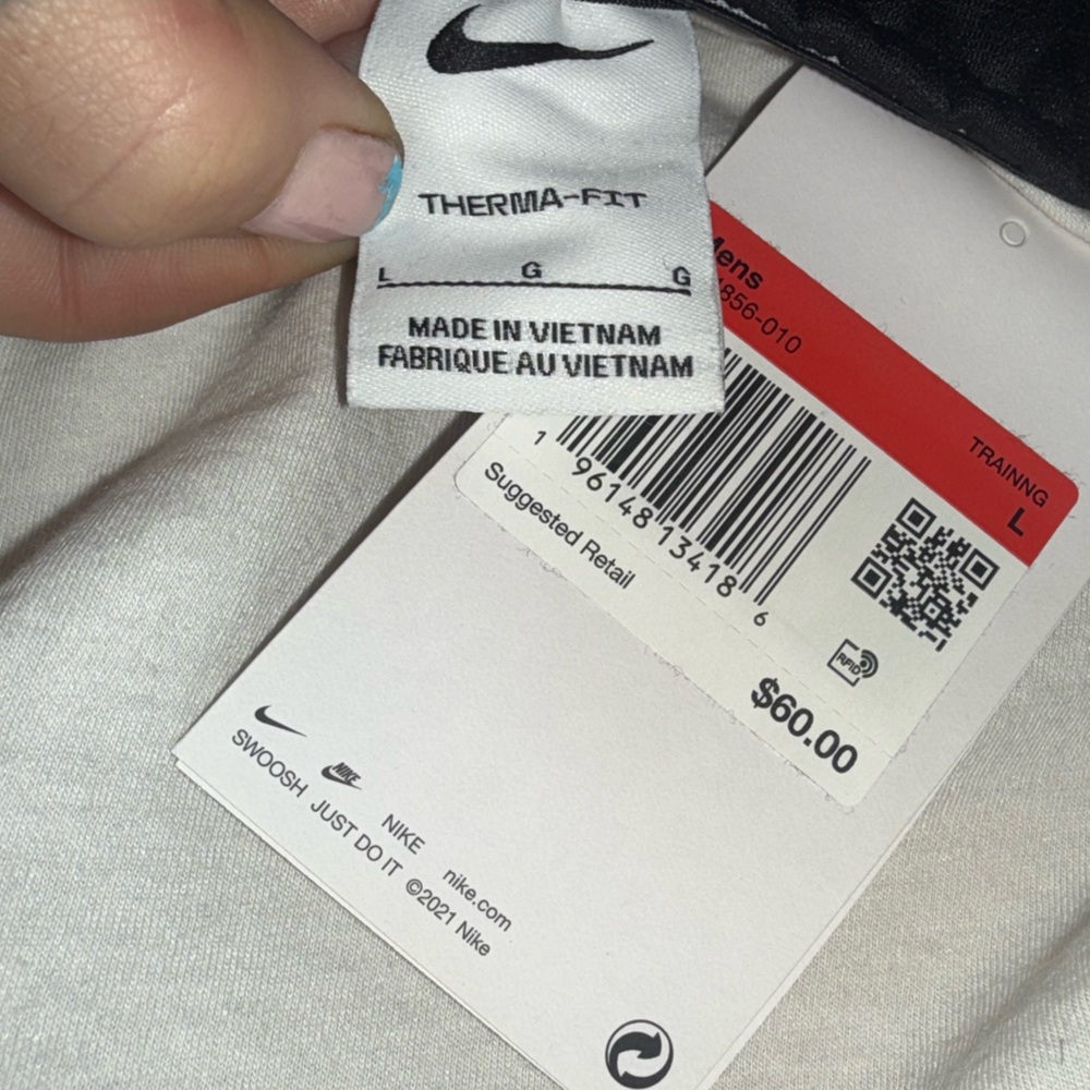 Nike Therma-FIT Black Jogger Sweatpants Size Large Standard Fit NWT - Picture 4 of 7